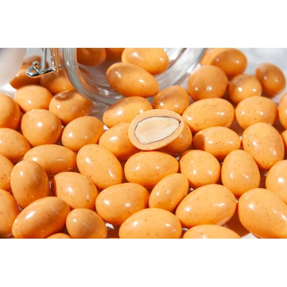 Драже "Миндаль в йогуртовом шоколаде с сублиматом манго - TROPICA PREMIUM" (короб 3 кг)