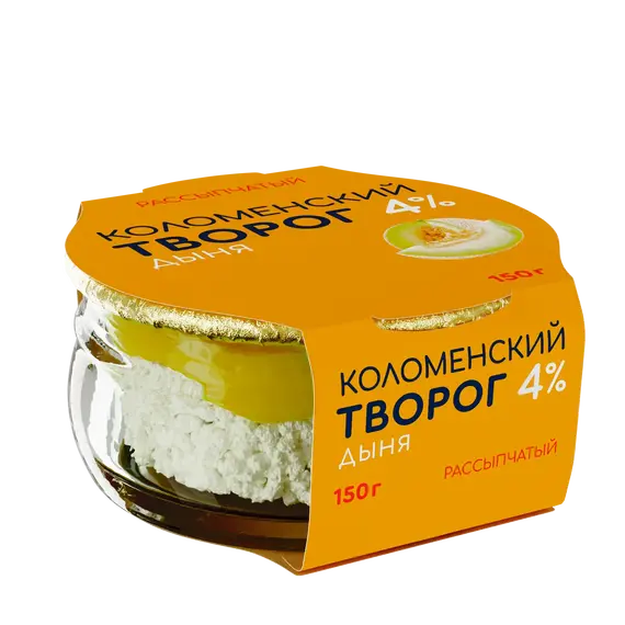 Творог рассыпчатый «Коломенский» с наполнителем «Дыня» с мдж 4%