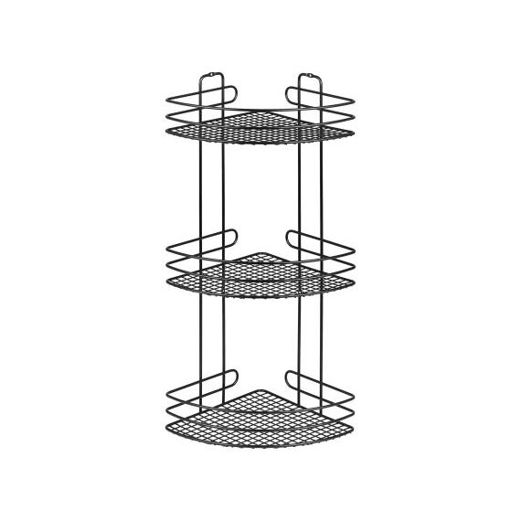 Полка для ванной угловая, окрашивание, чёрный цвет