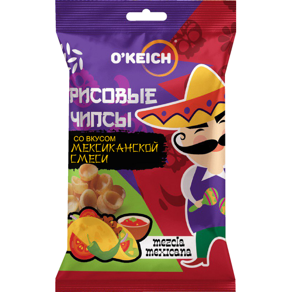 Рисовые чипсы со вкусом " Мексиканской смеси " 70 г