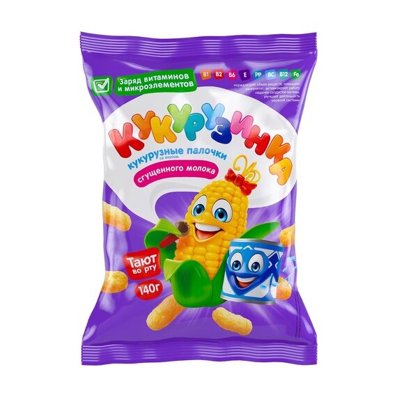 Кукурузные палочки "Кукурузинка"™ со вкусом сгущенного молока