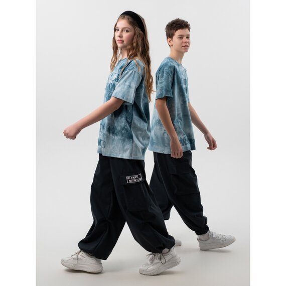 Футболка тай-дай с рисунком детская летняя