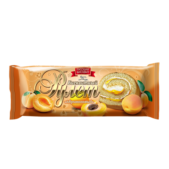 Бисквитный рулет «Абрикосовый» 150г