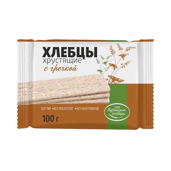Хлебцы хрустящие с гречкой, 100 г
