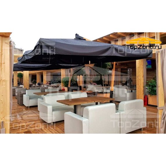 Зонты с брендированием 4х4 м для ресторанов