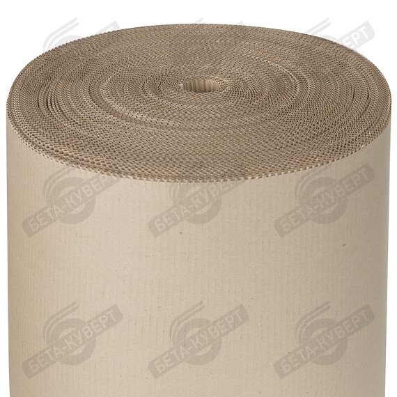 Гофрокартон в рулоне, Д21 В, 1.05*100 м, бурый