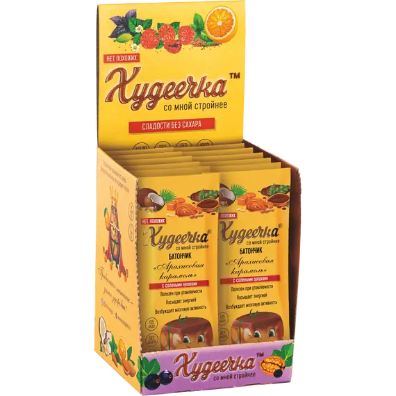 Батончик шоколадный "Арахисовая карамель" с солеными орешками в молочном шоколаде с добавлением кэроба