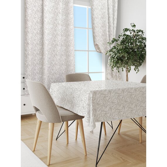 Комплект портьер для кухни Габардин печать