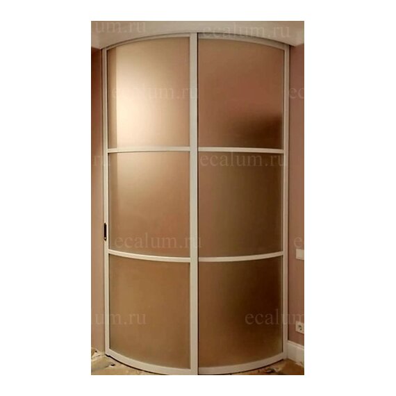 Раздвижная двухстворчатая радиусная дверь (2.4)