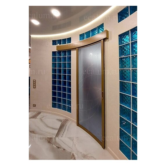 Одностворчатая раздвижная радиусная дверь (2.2)