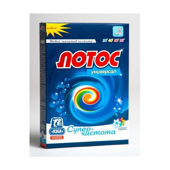 Сухой стиральный порошок Лотос