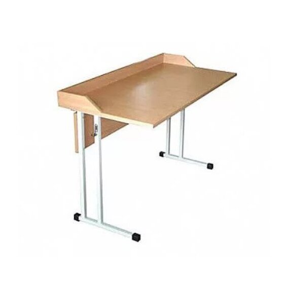 Стол для кабинета биологии, физики, химии на металлокаркасе с бортом