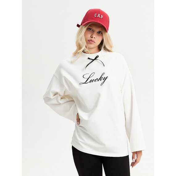 Лонгслив с бантиком LUCKY