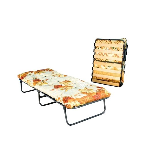 Кровать раскладная ортопедическая на ламелях с ватным матрасом шириной 70 см.