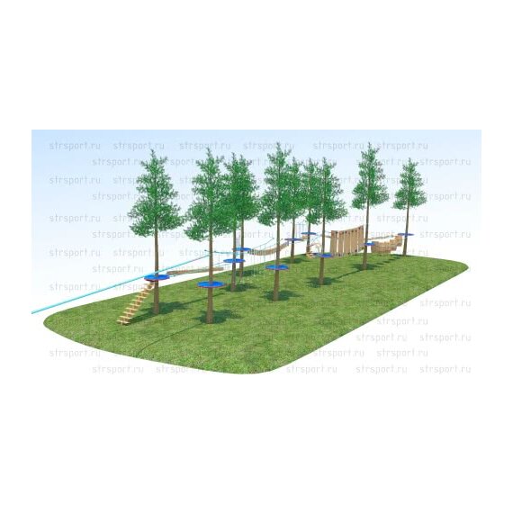 Веревочный парк на деревьях Экстрим