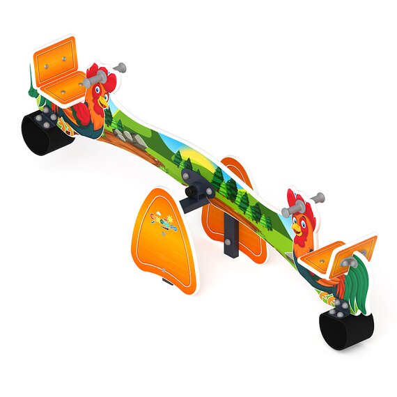 Качалка балансир со спинкой Петушки