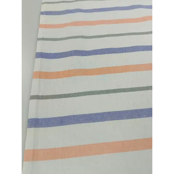 Тик матрасный белый/оранжевый/синий