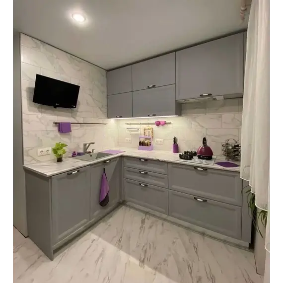 Кухня угловая Силвер Анго