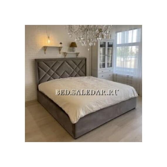 Кровать с изголовьем «Геометрия в рамке»