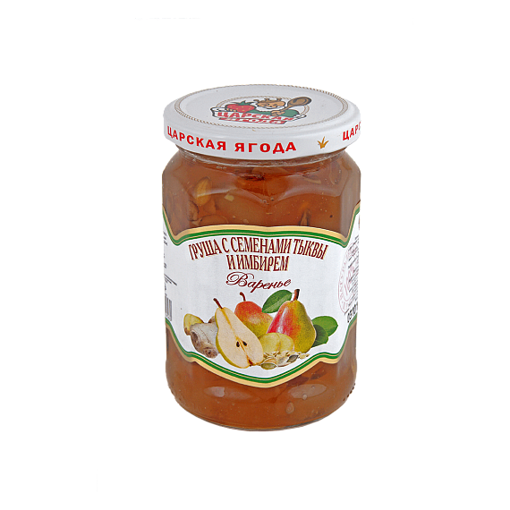 Варенье «По-домашнему» из груш с семенами тыквы и имбирем