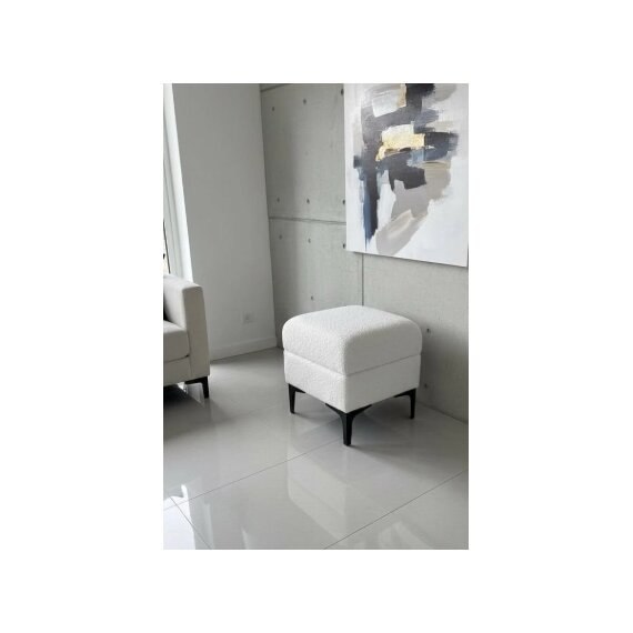 Белый пуф букле