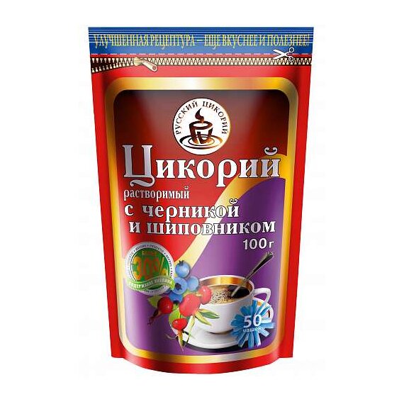 Цикорий растворимый с черникой и шиповником ЗИП "Русский цикорий"