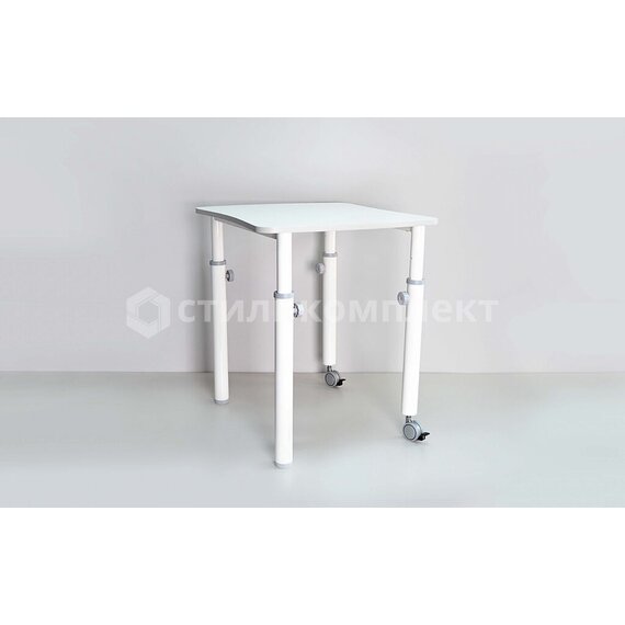 Стол ученический модульный одноместный с возможностью объединения для групповых занятий, регулируемый по высоте