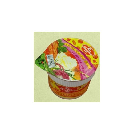 Пюре картофельное с жареным луком и гренками