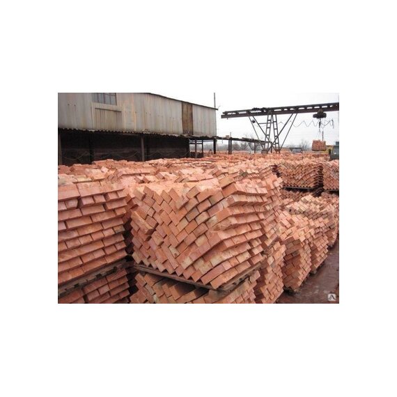 Кирпич керамический цокол. полнотелый одинарный красный М125, 250х120х65 мм