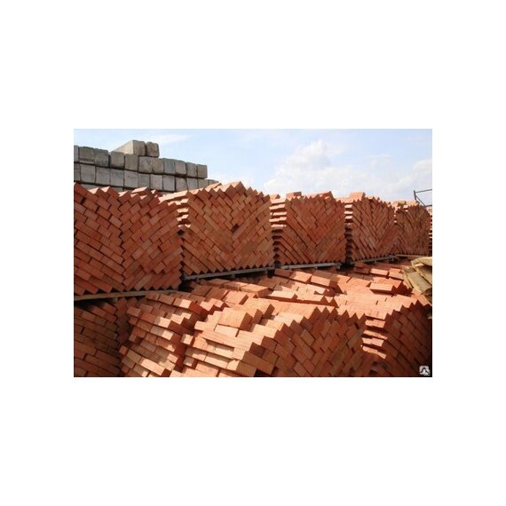 Кирпич забутовочный цокольный полнотелый, красный, марка прочности M125, 250х120х65 мм