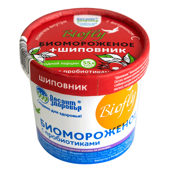 Биомороженое кисломолочное BIOFLY Шиповник