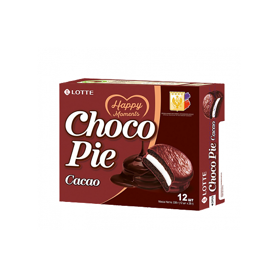CHOCOPIE CACAO (чокопай шоколадный) 12 шт