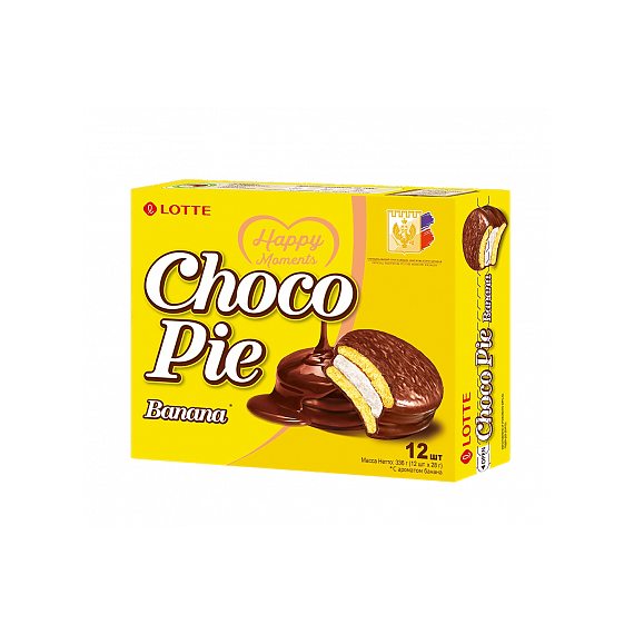 CHOCOPIE BANANA (чокопай банановый) 12 шт