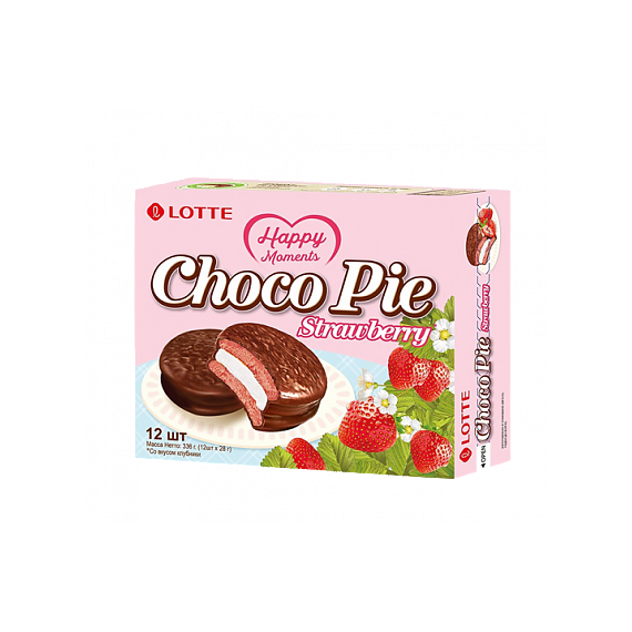CHOCOPIE STRAWBERRY (чокопай клубничный) 12 шт
