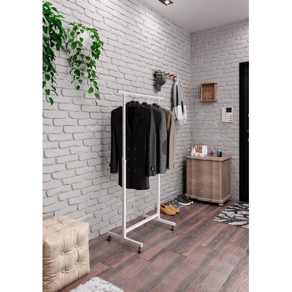 Стойка на колесиках COMPATTO-BIANCO, белого цвета