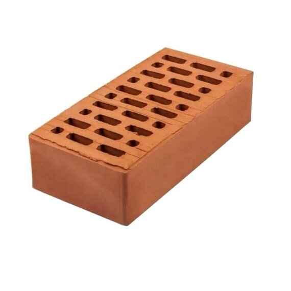 Кирпич лицевой М-125, 250х120х65 мм пустотелый красный