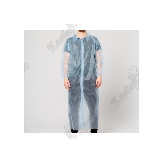 Халат процедурный на липучке, рукав на резинке