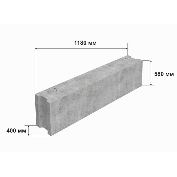 Фундаментный блок ФБС 12-4-6