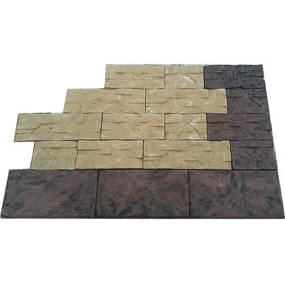 Бетонная цокольная плитка «Валаамский камень» с оцинкованными закладными