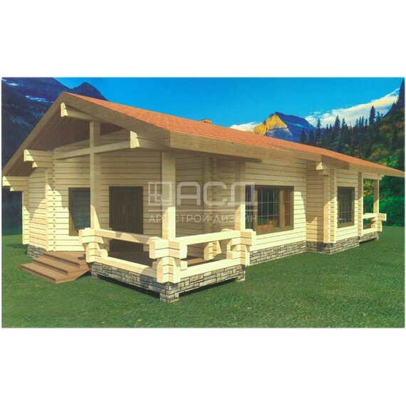 Дом из клееного бруса проект-Лазурит