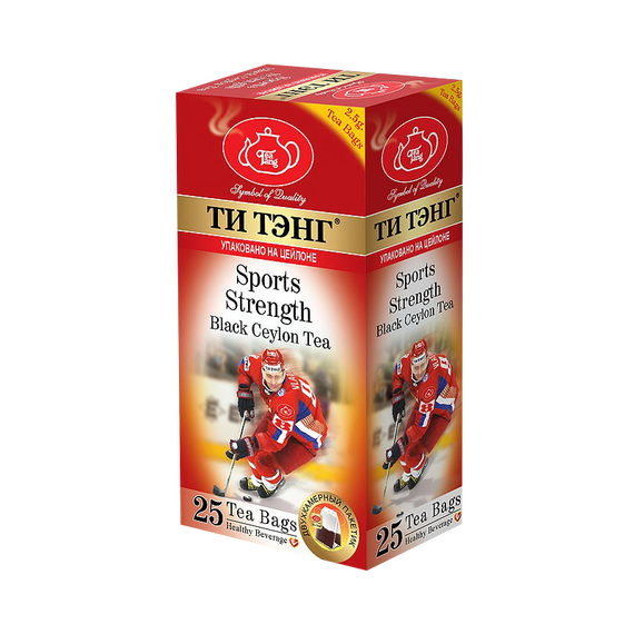 Чай TEA TANG черный "Для спортсменов", 25 пакетиков