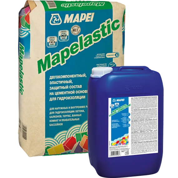 Цементно-полимерное эластичное покрытие MAPELASTIC