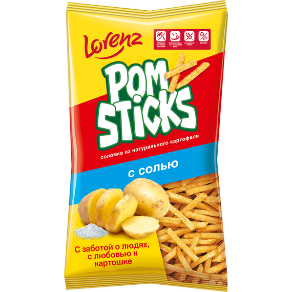 Чипсы POMSTICKS с солью