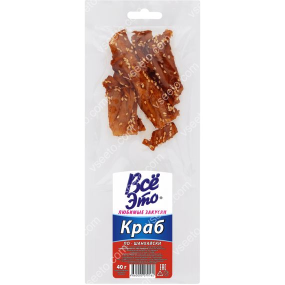 Краб по шанхайски "Все Это Любимые Закуски" 40гр.