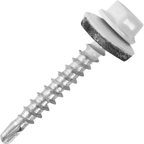 Саморез кровельный 5,5х19 RAL 9003 (сигнальный белый)