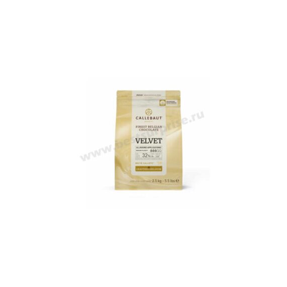 Белый бельгийский шоколад VELVET 32% BARRY CALLEBAUT 2.5кг.