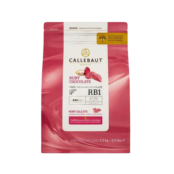 Шоколад CALLEBAUT CHR-R35RB1-E4-U70 в каллетах рубиновый "Руби" 47,3%