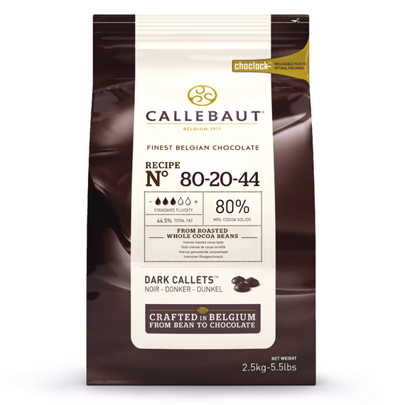 Шоколад горький CALLEBAUT 80% 80-20-44-RT-U71(80-20-44-E4-U71) 8*2,5кг