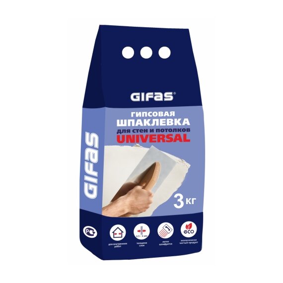 Гипсовая шпаклевка UNIVERSAL 3 кг
