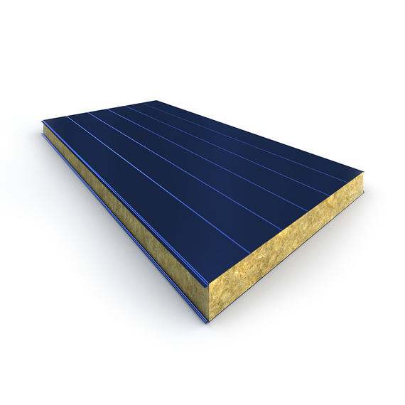 Стеновая сэндвич-панель ПСП Гард 80 3000*1200*80 мм синий